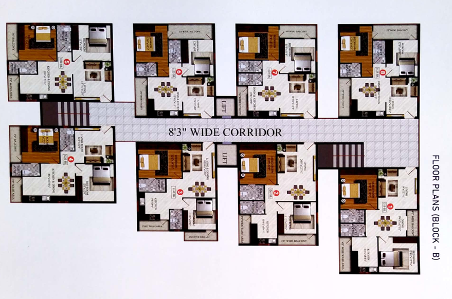 3 BHK Floor Plan